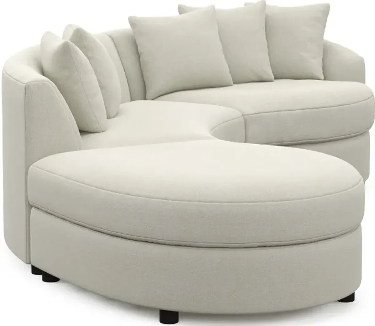 Allegra Foam Comfort 3-Piece Sectional with Left-Facing Chaise - Anders Ivory