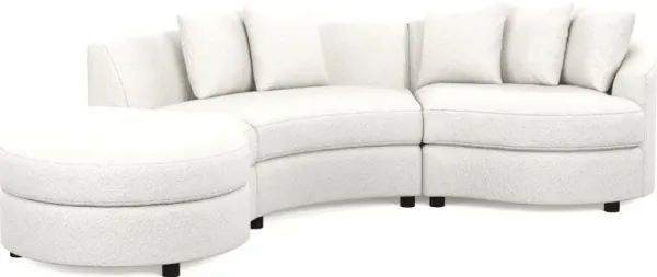 Allegra Foam Comfort 3-Piece Sectional with Left-Facing Chaise - Bloke Snow