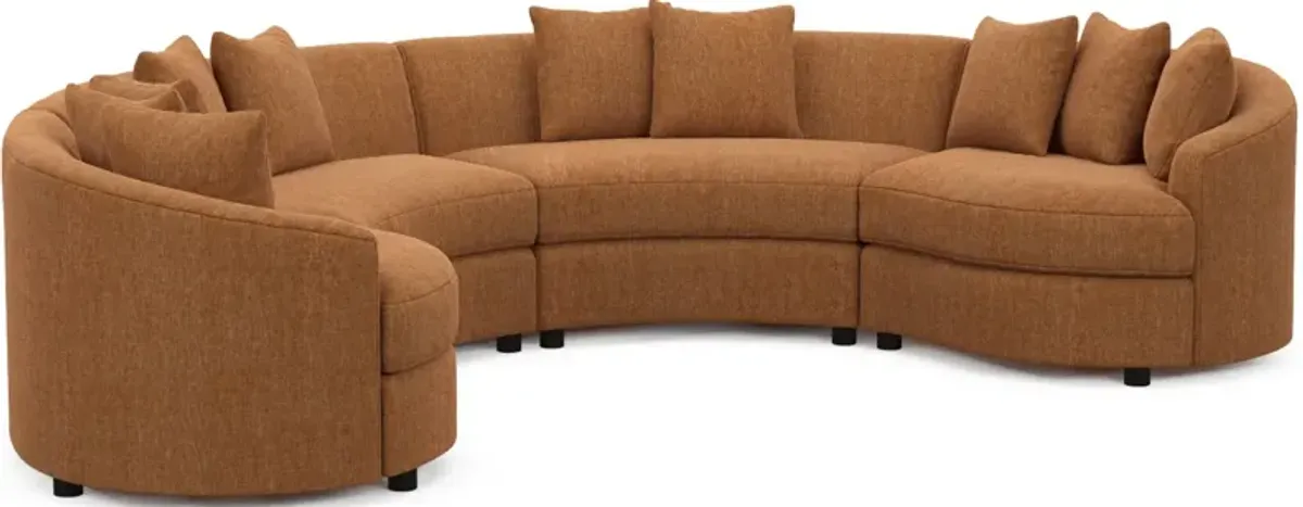 Allegra Foam Comfort 4-Piece Sectional - Contessa Ginger