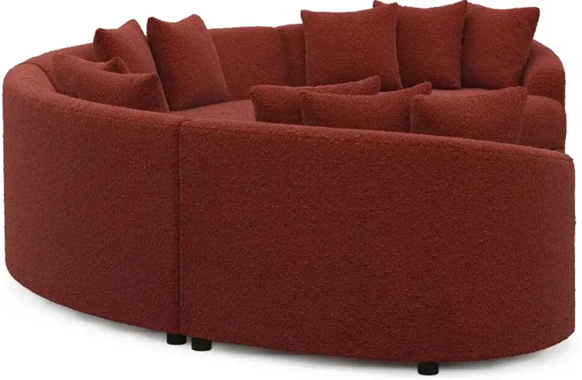 Allegra Foam Comfort 4-Piece Sectional - Bloke Brick