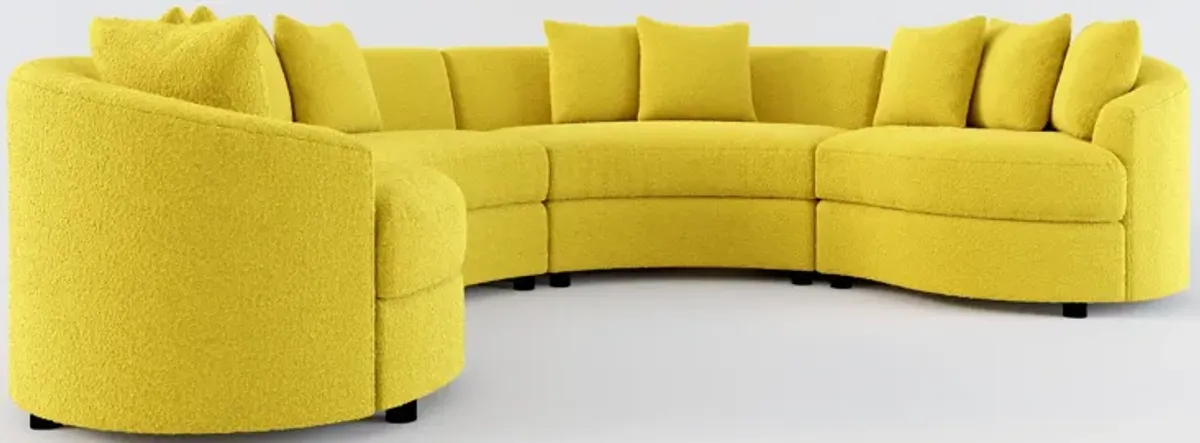 Allegra Foam Comfort 4-Piece Sectional - Bloke Goldenrod