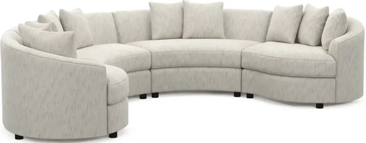 Allegra Foam Comfort 4-Piece Sectional - P.T. Cream