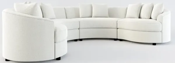 Allegra Foam Comfort 4-Piece Sectional - Oslo Snow