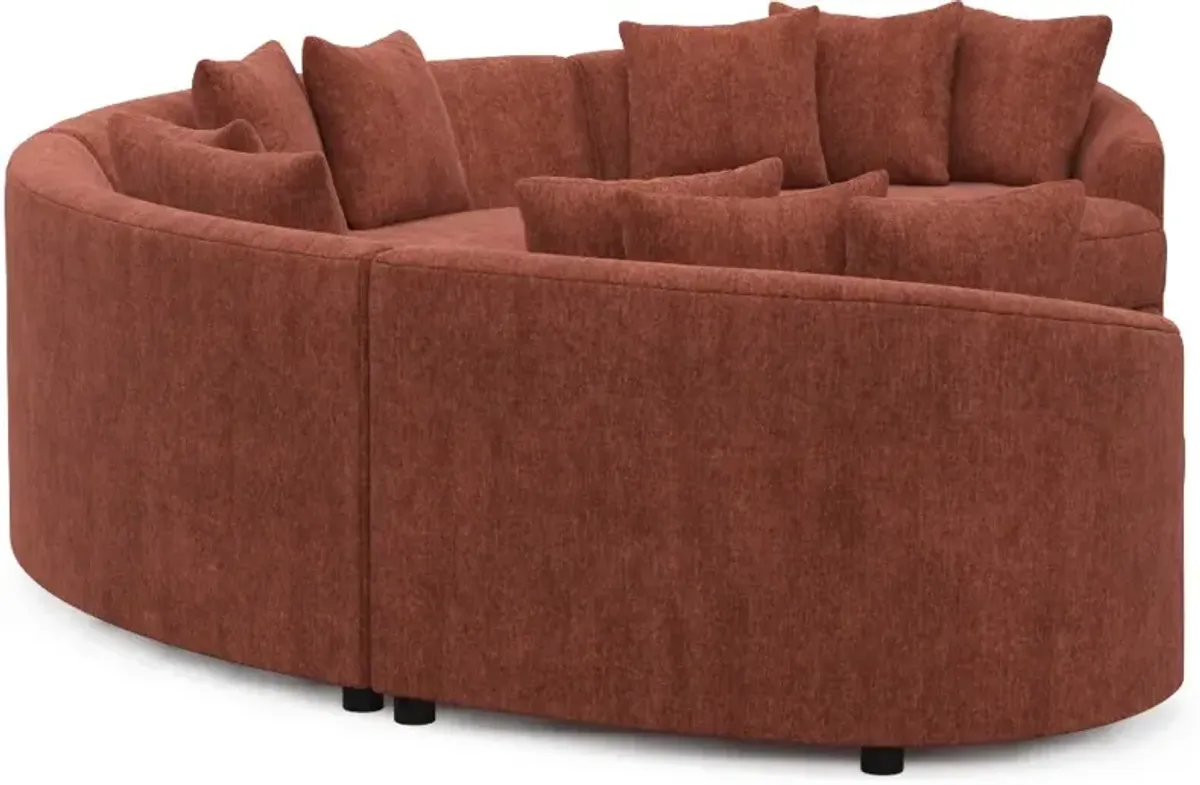 Allegra Foam Comfort 4-Piece Sectional - Contessa Paprika