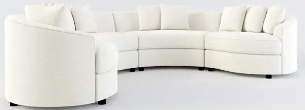 Allegra Foam Comfort 4-Piece Sectional - Living Large White