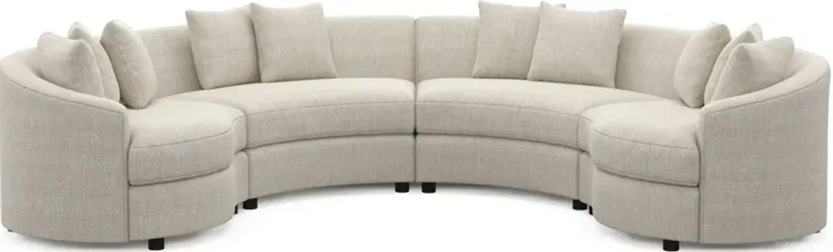 Allegra Foam Comfort 4-Piece Sectional - Mason Porcelain