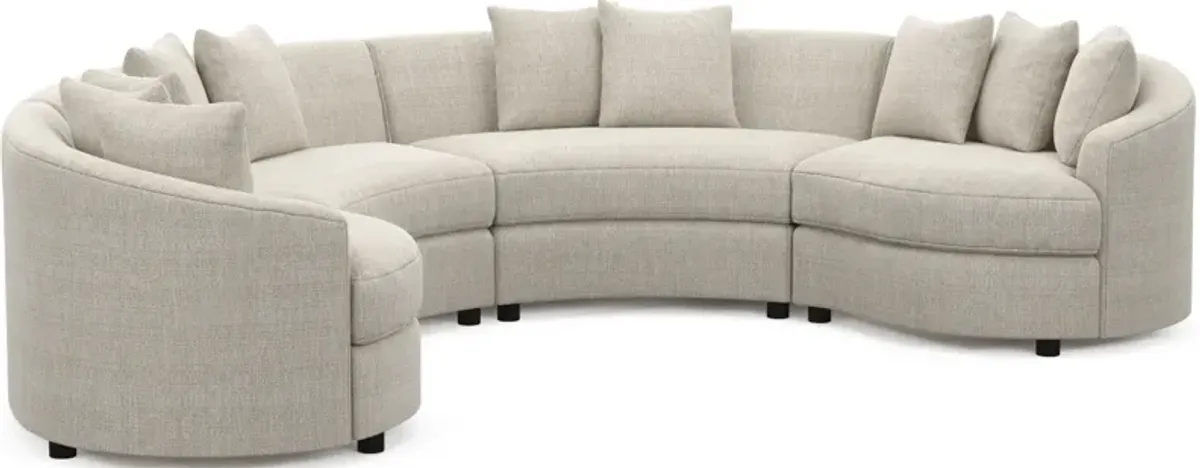 Allegra Foam Comfort 4-Piece Sectional - Mason Porcelain