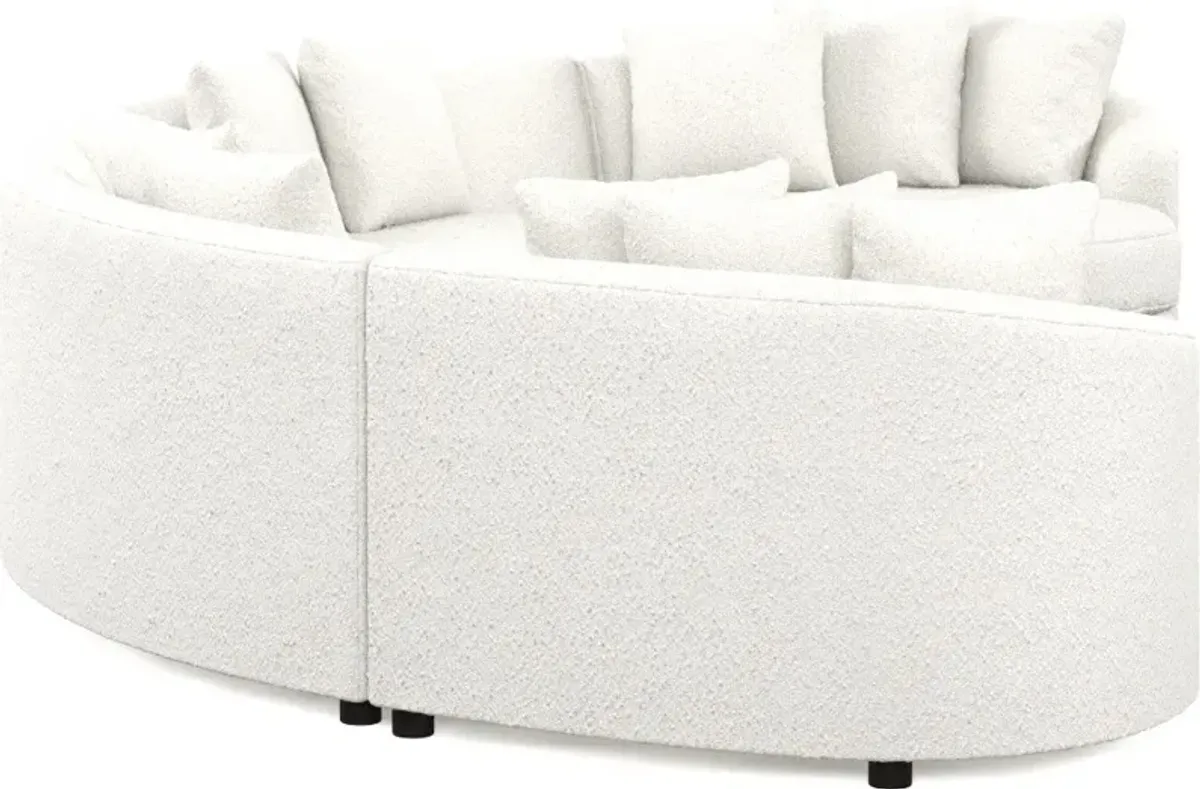 Allegra Foam Comfort 4-Piece Sectional - Bloke Snow