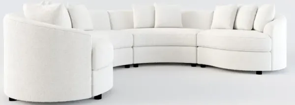 Allegra Foam Comfort 4-Piece Sectional - Bloke Snow