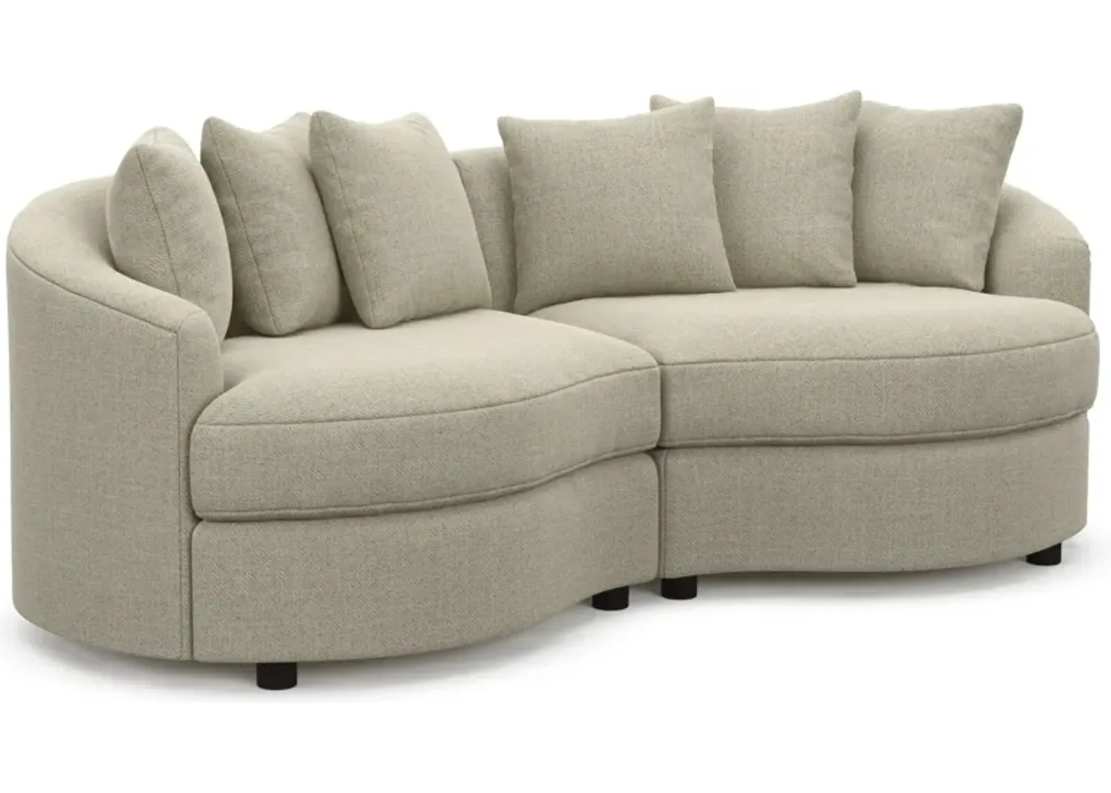 Allegra Foam Comfort 2-Piece Sectional - Broderick Charcoal