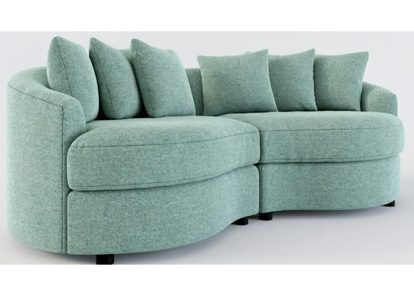 Allegra Foam Comfort 2-Piece Sectional - Bridger Jade