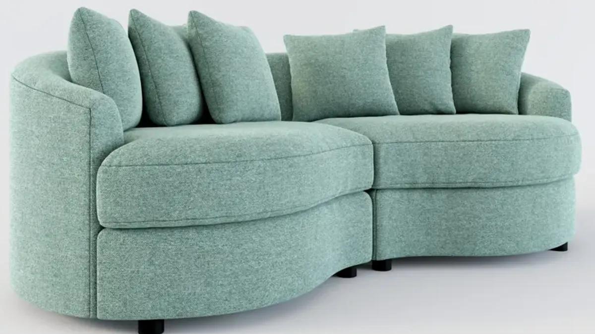 Allegra Foam Comfort 2-Piece Sectional - Bridger Jade