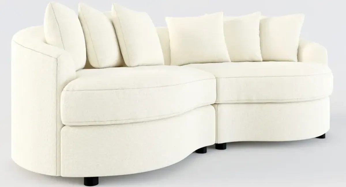 Allegra Foam Comfort 2-Piece Sectional - Fincher Ivory