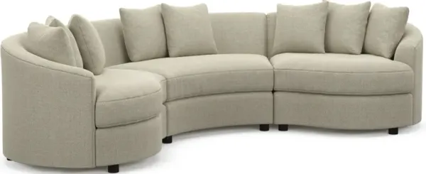 Allegra Foam Comfort 3-Piece Sectional - Broderick Charcoal