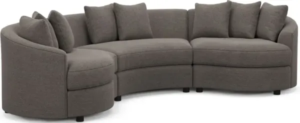 Allegra Foam Comfort 3-Piece Sectional - Presidio Steel