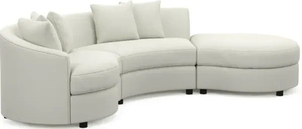 Allegra Foam Comfort 3-Piece Sectional with Right-Facing Chaise - Liv Arctic