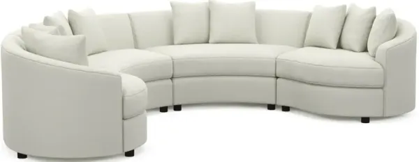 Allegra Foam Comfort 4-Piece Sectional - Liv Arctic
