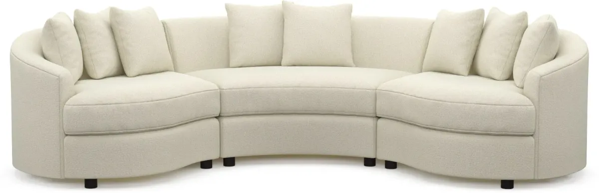 Allegra Foam Comfort 4-Piece Sectional - Fincher Ivory