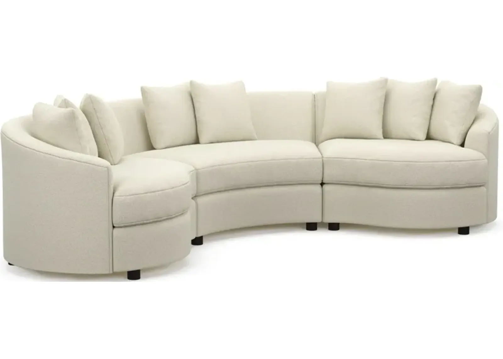 Allegra Foam Comfort 4-Piece Sectional - Fincher Ivory