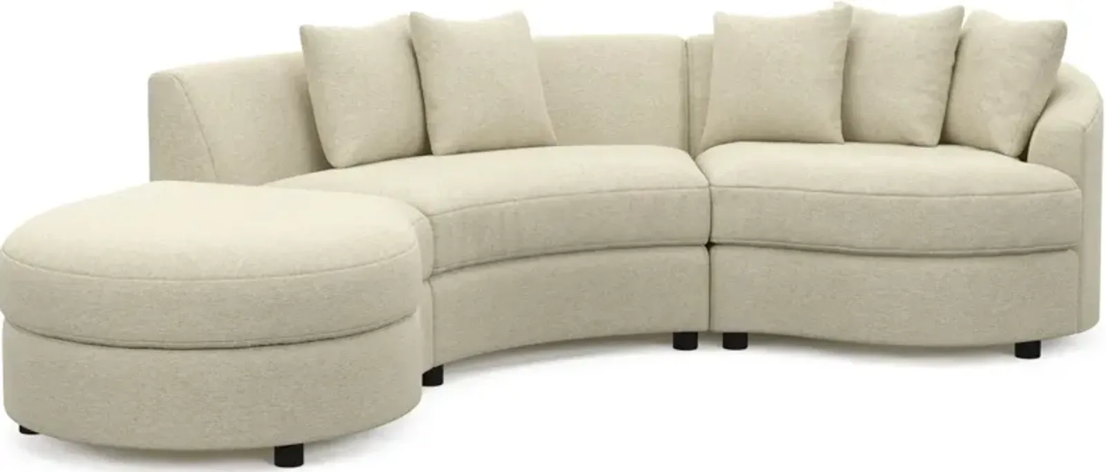 Allegra Foam Comfort 3-Piece Sectional with Left-Facing Chaise - Bridger Shell