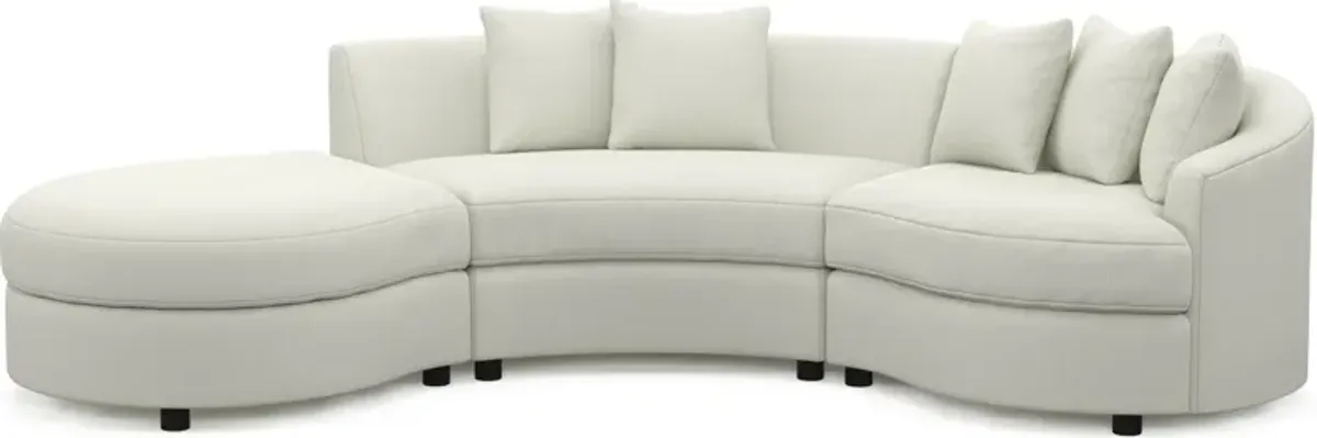 Allegra Foam Comfort 3-Piece Sectional with Left-Facing Chaise - Liv Arctic