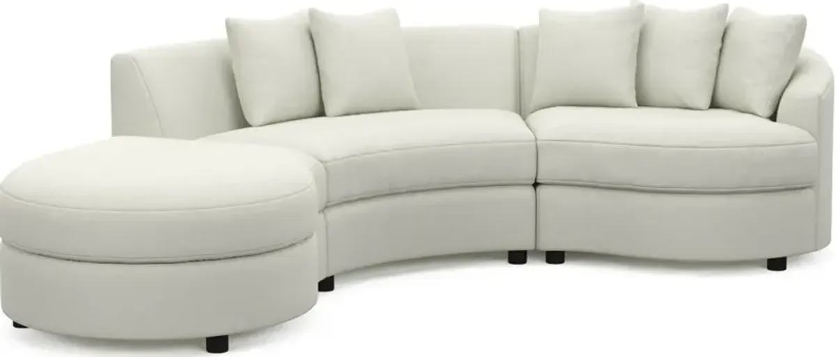 Allegra Foam Comfort 3-Piece Sectional with Left-Facing Chaise - Liv Arctic