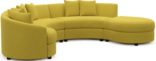 Allegra Foam Comfort 4-Piece Sectional with Right-Facing Chaise - Bloke Goldenrod