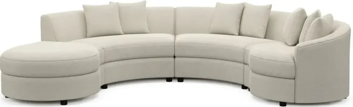 Allegra Foam Comfort 4-Piece Sectional with Left-Facing Chaise - Curious Pearl