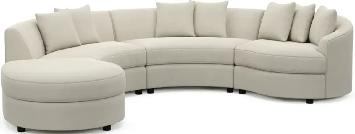 Allegra Foam Comfort 4-Piece Sectional with Left-Facing Chaise - Curious Pearl