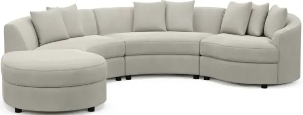 Allegra Foam Comfort 4-Piece Sectional with Left-Facing Chaise - Laurent Beach