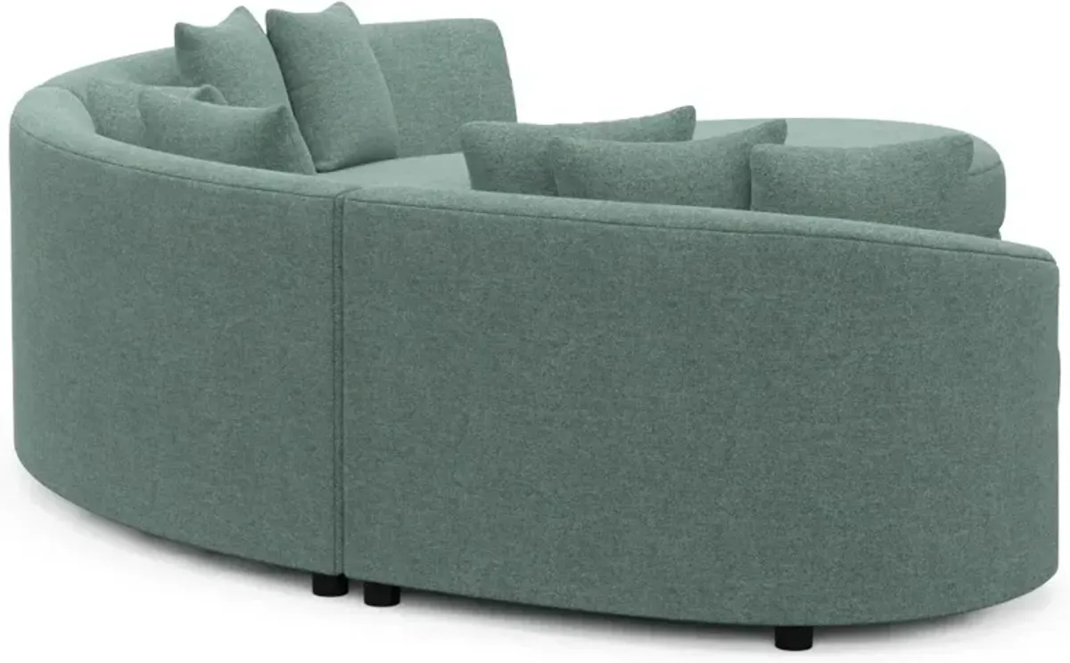 Allegra Foam Comfort 4-Piece Sectional with Right-Facing Chaise - Bridger Jade