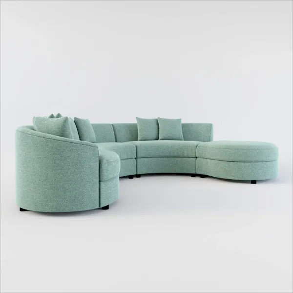 Allegra Foam Comfort 4-Piece Sectional with Right-Facing Chaise - Bridger Jade