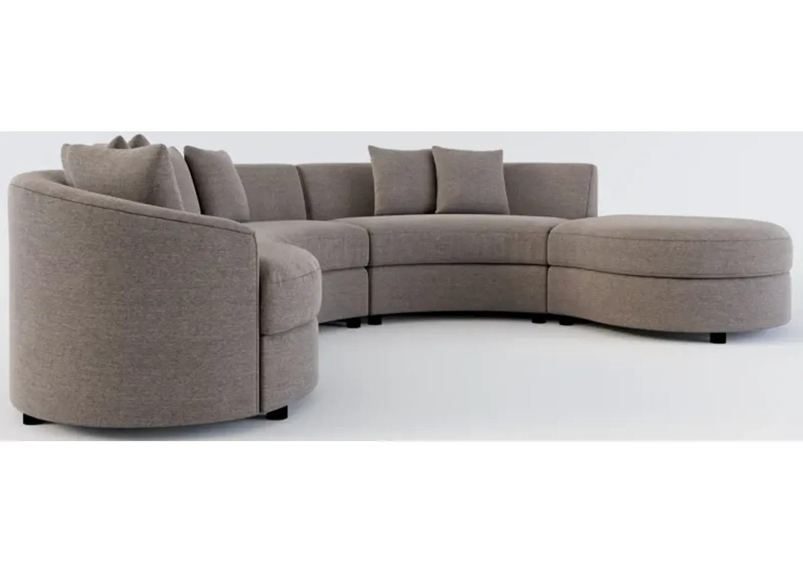 Allegra Foam Comfort 4-Piece Sectional with Right-Facing Chaise - Presidio Steel