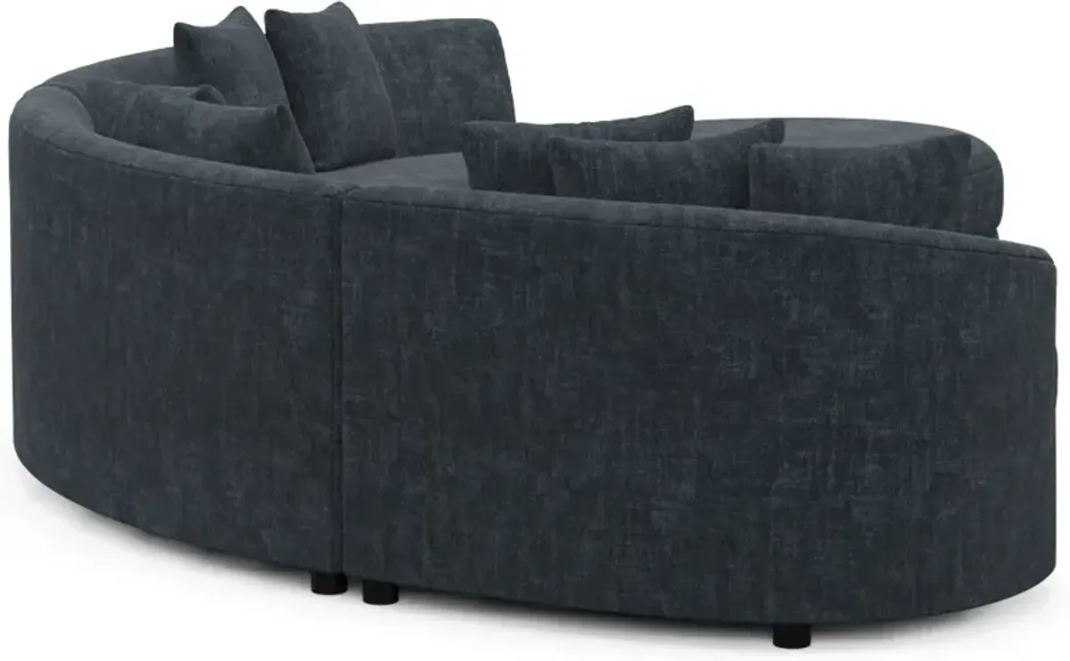 Allegra Foam Comfort 4-Piece Sectional with Right-Facing Chaise - Argo Navy