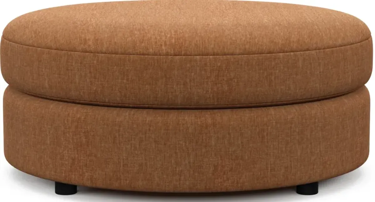 Allegra Foam Comfort Round Ottoman - Contessa Ginger