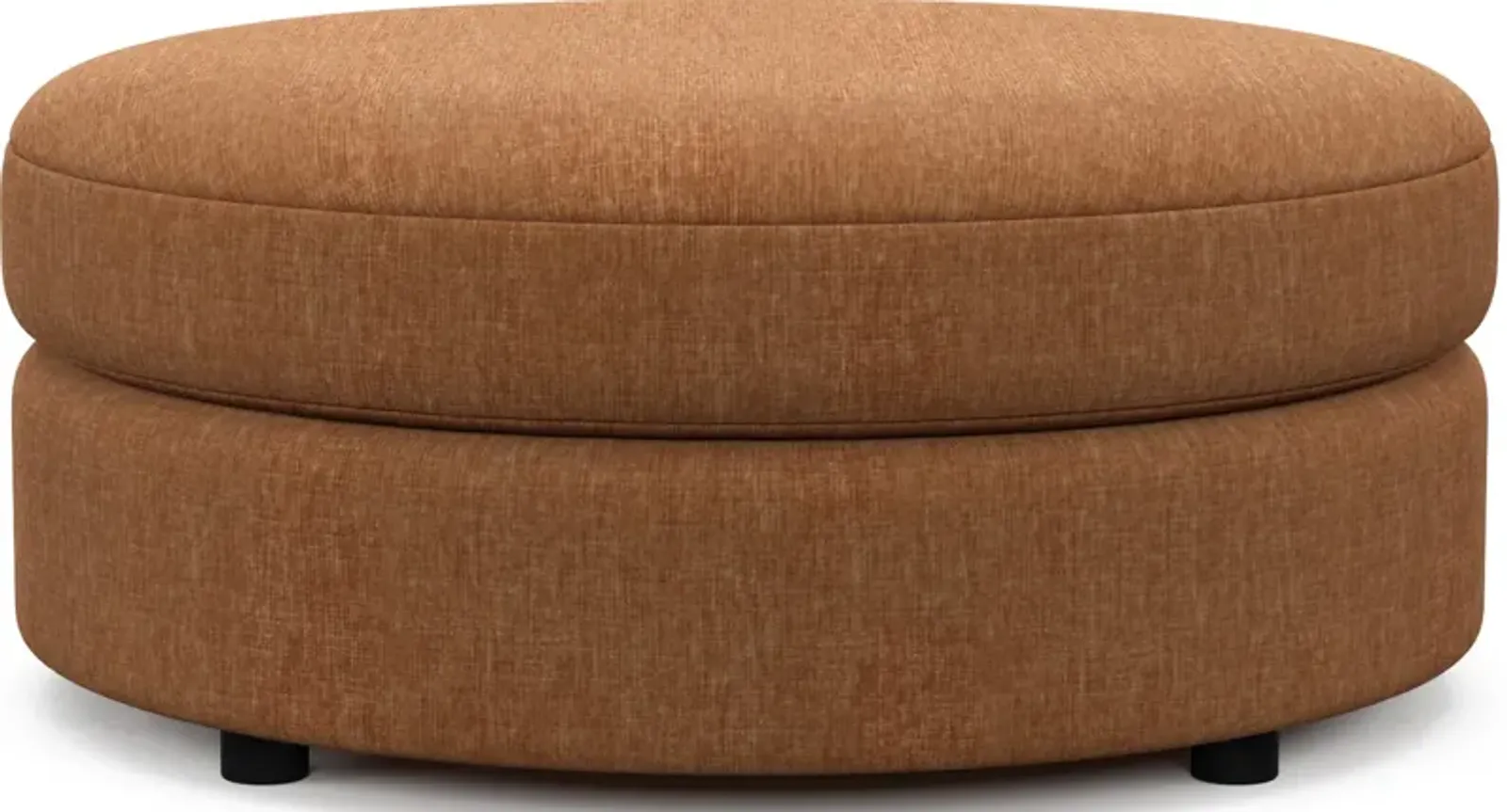 Allegra Foam Comfort Round Ottoman - Contessa Ginger