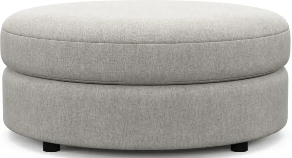 Allegra Foam Comfort Round Ottoman - Burmese Granite