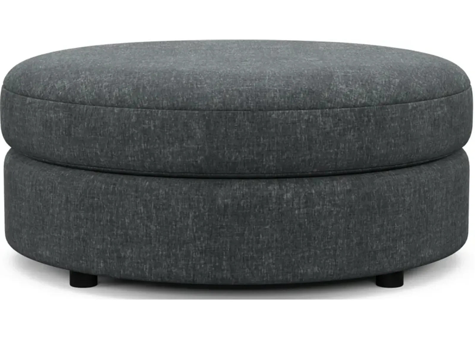 Allegra Foam Comfort Round Ottoman - Contessa Shadow