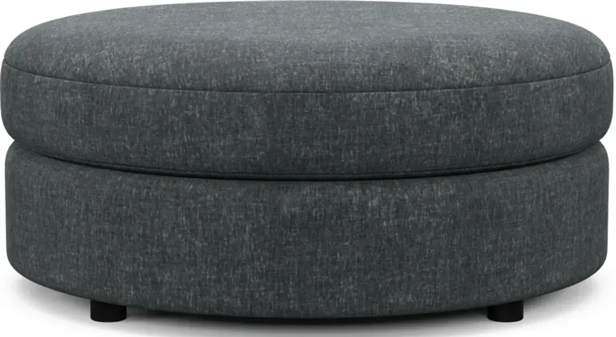 Allegra Foam Comfort Round Ottoman - Contessa Shadow