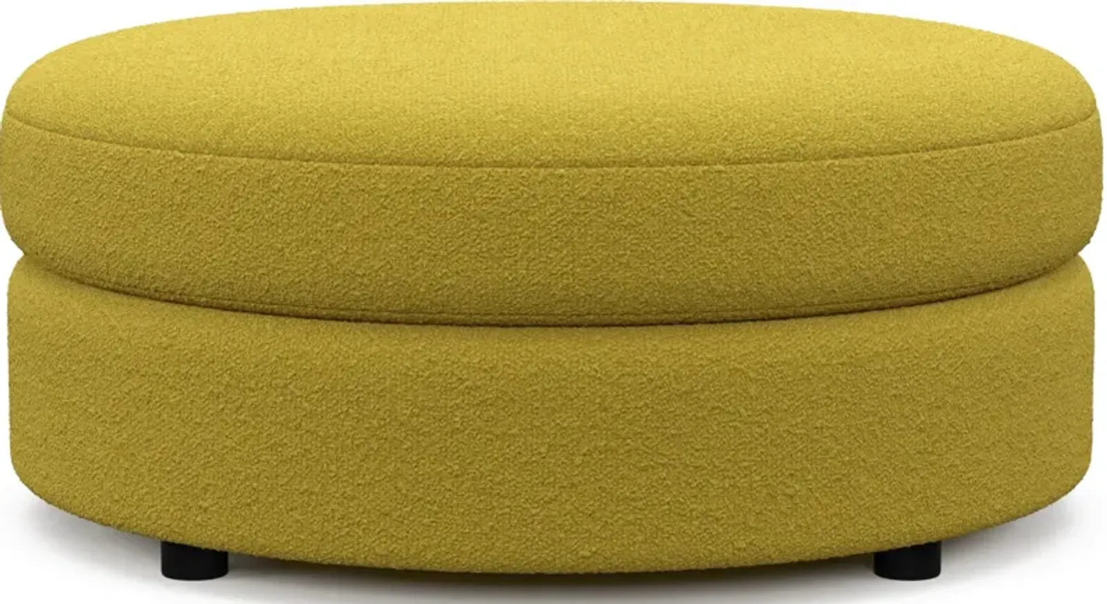 Allegra Foam Comfort Round Ottoman - Bloke Goldenrod