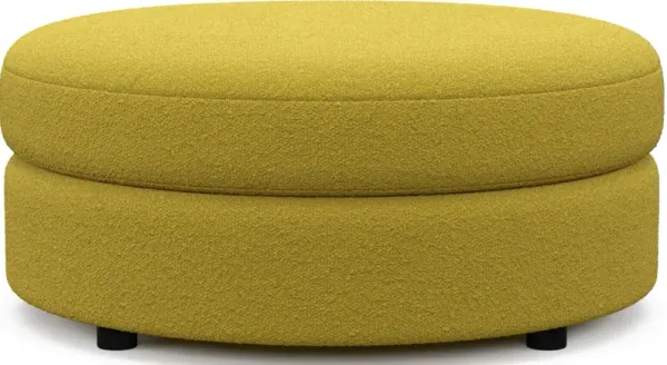 Allegra Foam Comfort Round Ottoman - Bloke Goldenrod