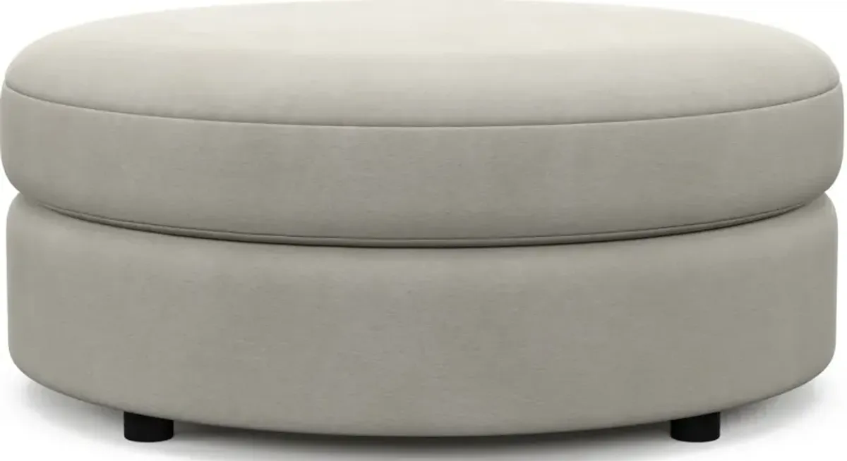 Allegra Foam Comfort Round Ottoman - Laurent Beach