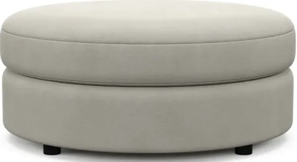 Allegra Foam Comfort Round Ottoman - Laurent Beach