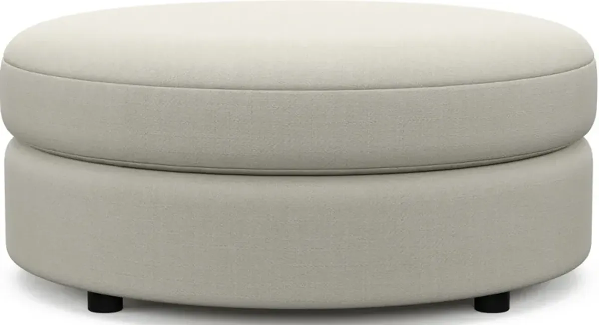 Allegra Foam Comfort Round Ottoman - Anders Ivory