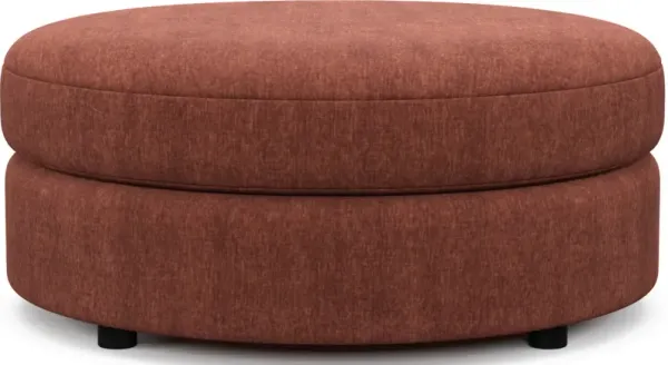 Allegra Foam Comfort Round Ottoman - Contessa Paprika