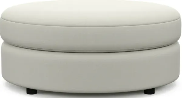Allegra Foam Comfort Round Ottoman - Liv Arctic