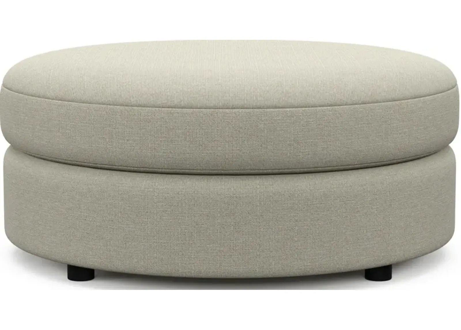 Allegra Foam Comfort Round Ottoman - Liv Dove