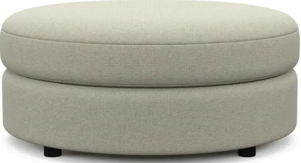 Allegra Foam Comfort Round Ottoman - Liv Dove