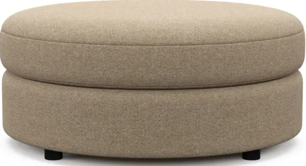 Allegra Foam Comfort Round Ottoman - Liv Wicker