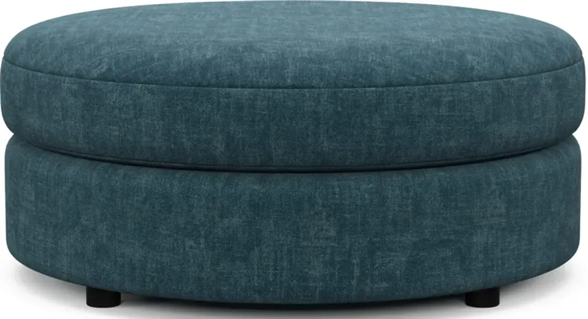 Allegra Foam Comfort Round Ottoman - Argo Tropic